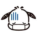 Sticker from the "pochacco" sticker pack