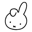 Sticker from the "miffy" sticker pack