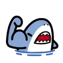 Sticker from the "small shark" sticker pack