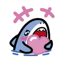 Sticker from the "small shark" sticker pack