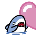 Sticker from the "small shark" sticker pack