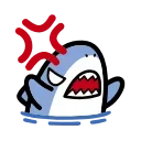 Sticker from the "small shark" sticker pack