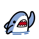 Sticker from the "small shark" sticker pack