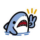 Sticker from the "small shark" sticker pack