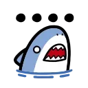 Sticker from the "small shark" sticker pack