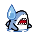 Sticker from the "small shark" sticker pack