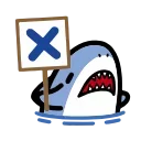 Sticker from the "small shark" sticker pack