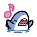 Sticker from the "small shark" sticker pack