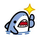 Sticker from the "small shark" sticker pack