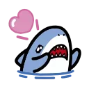 Sticker from the "small shark" sticker pack