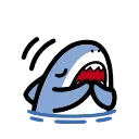 Sticker from the "small shark" sticker pack