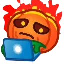 Sticker from the "Meme Pumpkins" sticker pack