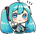 Telegram sticker pack "Hatsune Miku & Megurine Luka"