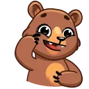 Sticker from the "Boris the Bear" sticker pack