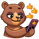 Sticker from the "Boris the Bear" sticker pack