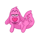 Sticker from the "Lovehound" sticker pack