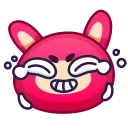 Sticker from the "Rabbit Emoji" sticker pack