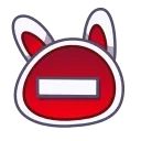 Sticker from the "Rabbit Emoji" sticker pack