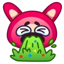 Sticker from the "Rabbit Emoji" sticker pack