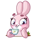 Telegram sticker pack "Bunny Rosy"