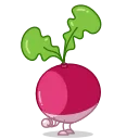 Sticker from the "Radical Radish" sticker pack