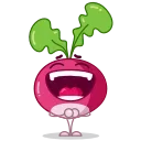 Sticker from the "Radical Radish" sticker pack