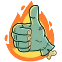 Sticker from the "Zombie Hand" sticker pack