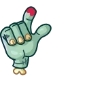 Sticker from the "Zombie Hand" sticker pack