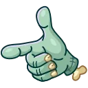 Sticker from the "Zombie Hand" sticker pack