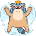 Sticker from the "Snow Manul" sticker pack