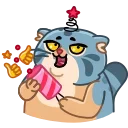 Sticker from the "Snow Manul" sticker pack