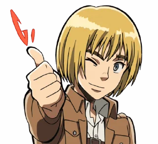 Sticker from the "Attack on Titan (Animated)" sticker pack