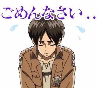 Sticker from the "Attack on Titan (Animated)" sticker pack