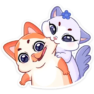 Telegram sticker pack "Миу-Мяу и Кусалочка"