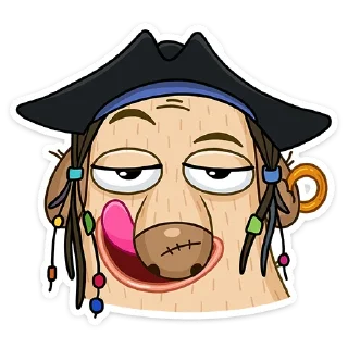 Telegram sticker pack "Пират Дигги"