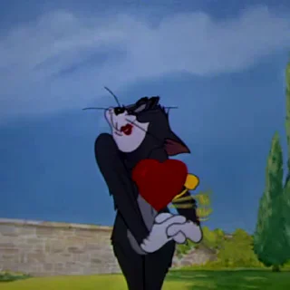 Стикер из набора "Tom & Jerry"