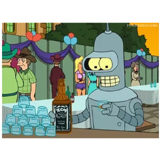 Стикер из набора "Futurama"