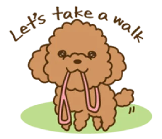 Telegram sticker pack "happy poodle"