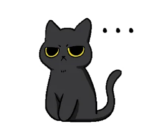 Sticker from the "Black Cat Misty |" sticker pack