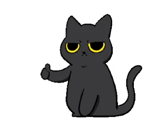 Sticker from the "Black Cat Misty |" sticker pack