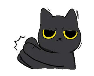 Sticker from the "Black Cat Misty |" sticker pack