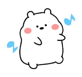 Sticker from the "Chubby White Bear |" sticker pack