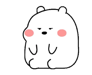 Sticker from the "Chubby White Bear |" sticker pack