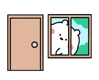 Sticker from the "Chubby White Bear |" sticker pack