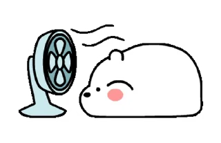 Sticker from the "Chubby White Bear |" sticker pack