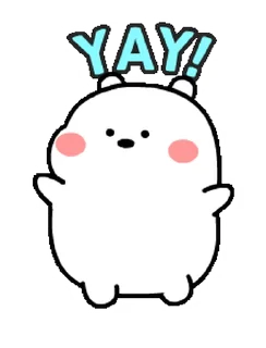 Sticker from the "Chubby White Bear |" sticker pack