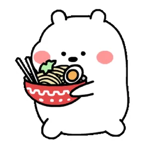 Sticker from the "Chubby White Bear |" sticker pack