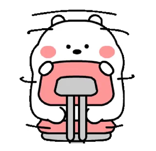 Sticker from the "Chubby White Bear |" sticker pack