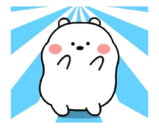 Sticker from the "Chubby White Bear |" sticker pack