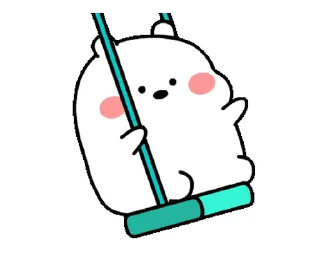 Sticker from the "Chubby White Bear |" sticker pack